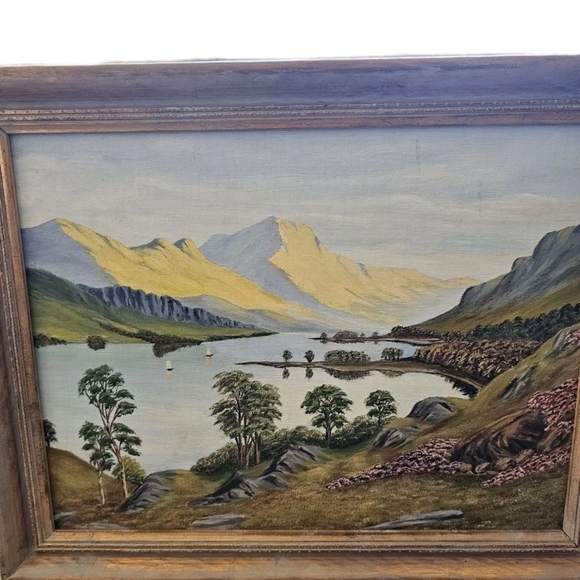 hand painted Other - Landscape‎ Art with Wooden Frame